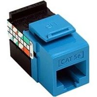 Leviton 5G108-RL5 GigaMax Cat 5e QuickPort Jack, Blue