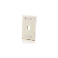 C2G CG03410One Keystone Single Gang Wall Plate, White