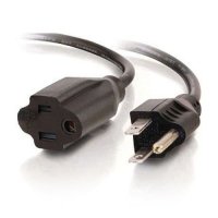 C2G CG29929 16 AWG Outlet Saver Power Extension Cord, NEMA 5-15P to NEMA 5-15R, TAA Compliant, 2' (0.6m)