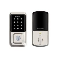 Kwikset 99390-001 Halo Wi-Fi Smart Lock Keyless Entry Electronic Touchscreen Deadbolt Featuring SmartKey Security, Satin Nickel