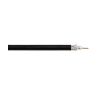 Remee R001563WRCM2B RG6 Aluminum Braid Dual Shield Coaxial Cable, 18/1 Solid C, CMR, FT4, 1000' (304.8m) Pull Box, Black