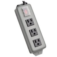 Tripp Lite 3SP9 Waber Industrial Power Strip, 3-Outlet, 9' (2.74 m) Cord, NEMA 5-15P Plug, Switch Guard