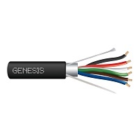 Genesis 32061108 22/6 Stranded Shielded Plenum Cable, 1000' (304.8m) REELEX Pull Box, Black