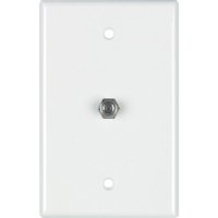 DataComm 30-2022 Coax Wall Plate, Mid-Size, to type connection, WhitePlate