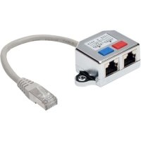 Tripp Lite 2-to-1 RJ45 Splitter Adapter Cable, 10/100 Ethernet Cat5/Cat5e (M/2xF), 0.5 ft