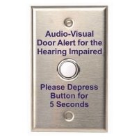 Edwards Signaling 147-10 148 Series Push Button Plate, Stainless Steal