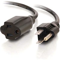 C2G CG29930 16 AWG Outlet Saver Power Extension Cord, NEMA 5-15P to NEMA 5-15R, TAA Compliant