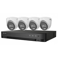 Hikvision T7204U1TA4C TurboHD ColorVu 5MP 5-Piece Kit, (4) DS-2CE70KF0T ...