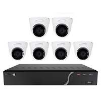 Speco ZIPWL86T2 8-Channel Wall Mount Zip Kit with 6 Turret Cameras