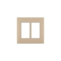 Leviton REWP2-DT Renu 2-Gang Snap-On Wall Plate, Dapper Tan