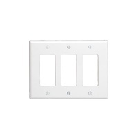 Leviton 80611 Wall Plate, 3-Gang Decorator Style, Midway Size, Brown