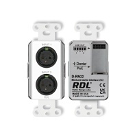 RDL D-RN22 Wall-Mounted Bi-Directional Mic / Line Dante Interface 2x2