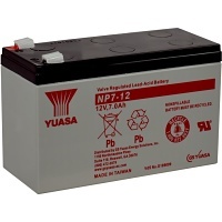 Yuasa NP712250 12V, 7Ah Rechargeable SLA Battery .250 Terminals