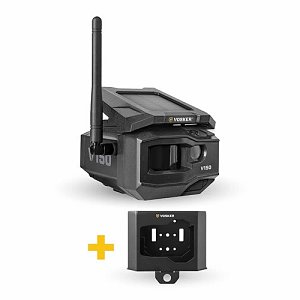 Vosker 3V-V150USBKT 2-Piece 4G-LTE Cellular Outdoor Security Camera with Metal Security Box Kit, (1)V150-USA, (1)V-SBOX2
