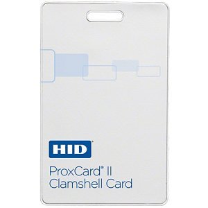 HID 1326LGSMV ProxCard II 1326 Clamshell Smart Card, Programmed, Glossy Front, Logo Back, Matching Numbers, Vertical Slot
