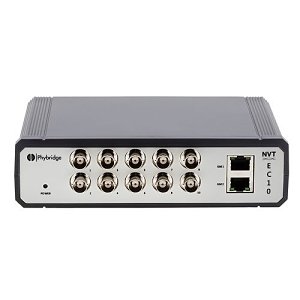 NVT Phybridge NV-EC-10-DEMO 10-Port Ethernet over Coax Long-Reach PoE Unmanaged Switch
