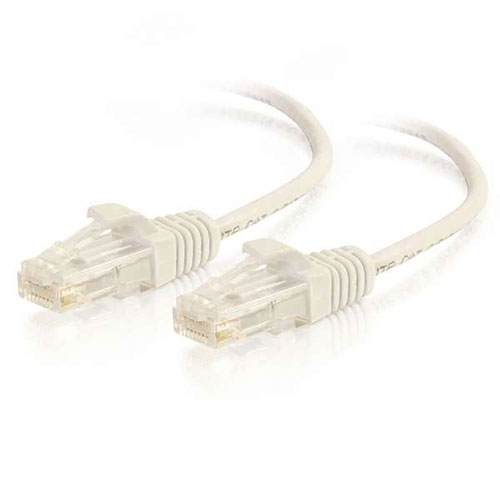 Ortronics Q-Series 28 AWG CAT6 Patch Cable, White, 3 Ft