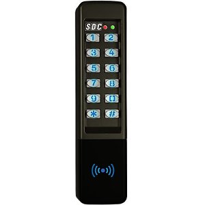 sdc 923p indoor/outdoor narrow self-contained keypad with integrated proximity reader