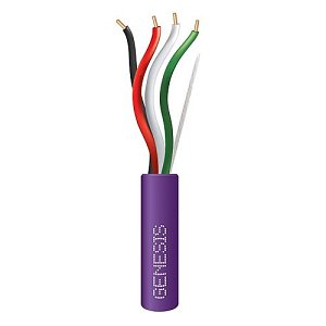 Genesis 31031110 22/4 Solid Plenum Cable, 1000' (304.8m) REELEX Pull Box, Purple