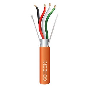 Genesis 32152103 18/4 Stranded Shielded Plenum Cable, 1000' (304.8m) Reel-in-a-Box, Orange