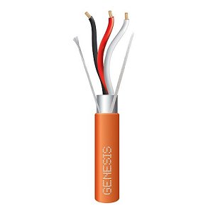 Genesis 32262103 18/3 Stranded Shielded Plenum Cable, 1000' (304.8m) Reel-in-a-Box, Orange