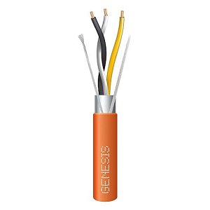 Genesis 33232103 24AWG 1.5P Stranded Shielded Plenum EIA-485 Cable, 1000' (304.8m) Reel-in-a-Box, Orange