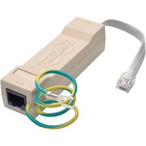 Tripp Lite DTEL2 DataShield In-Line Surge Protector for Network and Phone Lines, 2-Line, 120V/230V RJ11/RJ45