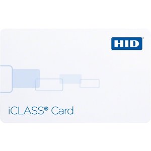 HID 2100PGGMV iCLASS 2K Card, Programmed with Standard iCLASS Access Control Application, Glossy Front and Back, Sequential Matching Encoded/Printed (Inkjetted), Vertical Slot