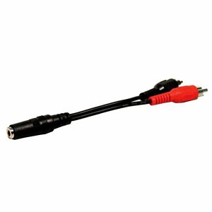 Comprehensive MJS/2PP-C 3.5mm Stereo Jack to Two RCA Plugs 6"