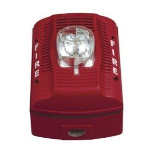 System Sensor SPSRK SpectrAlert Advance Red Outdoor Speaker Strobe, Standard CD, "FIRE" Marking