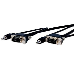 Comprehensive MVGA15P-P-3HR/A Pro AV/IT Series Micro VGA HD15 plug to plug with audio cable 3'