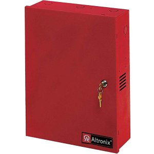 Altronix AL1024ULXPD8CBR Power Supply Charger, 8 PTC Class 2 Outputs, 24VDC at 10A, 115VAC, Red BC400 Enclosure