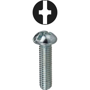 Dottie RMC63234 #6-32 x 3/4 in. Phillips/Slotted Round Head Machine Screw, 100-Pack