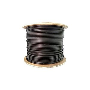 Remee 5AEFLDM1B CAT5e Water Blocking Cable, 24/4 Solid BC, Gel PE Jacket, OSP Flooded, 1000' (304.8m) Reel, Black
