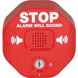 STI-6400 Exit Stopper Multifunction Door Alarm, Red