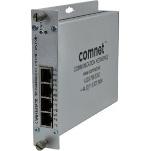 ComNet CNFE4SMSPOE 4 Port 10/100Mbps Ethernet Self-Managed Switch with Poe+, up to 100m (328')