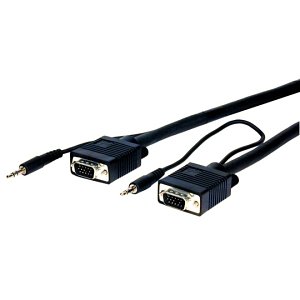 Comprehensive VGA15P-P-12HR/A Pro AV/IT Integrator Series Certified VGA with Audio HD15 pin Plug to Plug Cable 12'