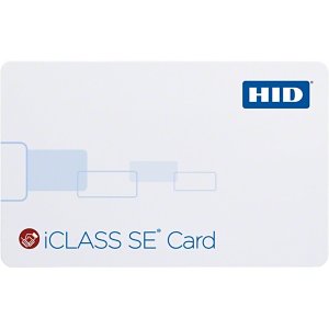 HID 3050PGGMN iCLASS 2k SE Card, SIO Programmed, Glossy Front and Back, Sequential Matching Encoded/Printed (Inkjetted), No Slot, Vertical Slot Indicators, White