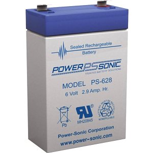 Power Sonic PS-628 PS Series 6V, 2.9 Ah General Purpose SLA Battery