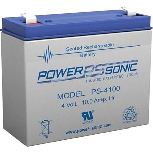 Power Sonic PS-4100 PS Series 4V, 10 Ah General Purpose SLA Battery