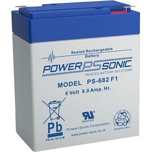 Power Sonic PS-682 PS Series 6V, 8.5 Ah General Purpose SLA Battery