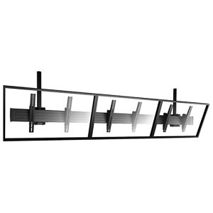 Chief LCM3X1U Fusion Large Ceiling Mounted 3 x 1 Menu Board Mount for 40 to 55" Displays, Black