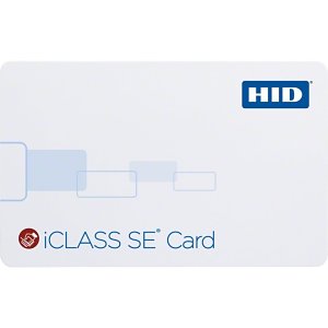 HID 3000PGGNN iCLASS 2k SE Card, SIO Programmed, Glossy Front & Back, No Printed Card Numbering, No Slot, Vertical Slot Indicators