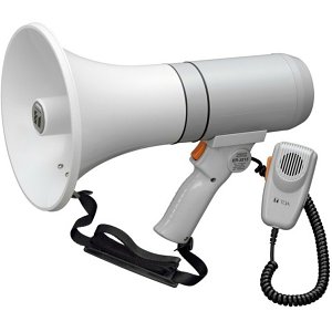 TOA ER-3215 Hand Grip Type Megaphone with Removable Microphone, 15W Output, Gray