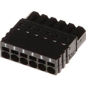 AXIS 6-pin 2.5 Straight Male Connector, 10-Pack