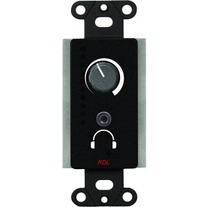 RDL DB-HPA3 3.5W Audio Power and Headphone Amplifier, Wall-Mounted with 2 Outputs, Black