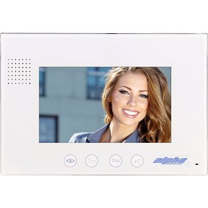Alpha VM237W 7" Add-On Video Monitor for VK237 Series Video Intercom Kits, White