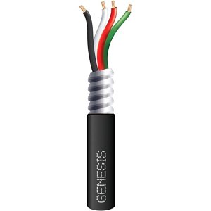 Genesis 10750108 14/4 Stranded Direct Burial Metal Clad Mini Split Cable, 250' (76.2m) Reel, Black