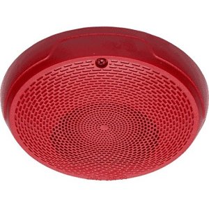 System Sensor SPCRL L-Series Indoor High Fidelity Speaker, Ceiling Mount, Red