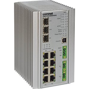 ComNet CNGE11FX3TX8MSPOEHO Industrially Hardened 11-Port Gigabit Managed Ethernet Switch
